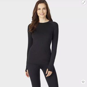 Black Active Thermal Crewneck Top Size M NWT